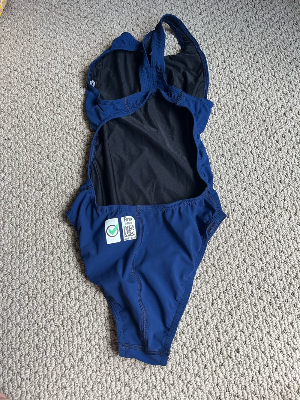 Arena Women's Solid Navy One-Piece Tech Suit - Picture 2 of 3